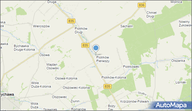 mapa Piotrków Pierwszy, Piotrków Pierwszy na mapie Targeo